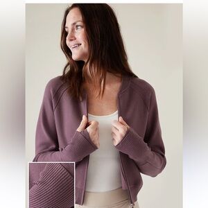 Athleta Mauve Advantage Knit Sweater Sz Medium